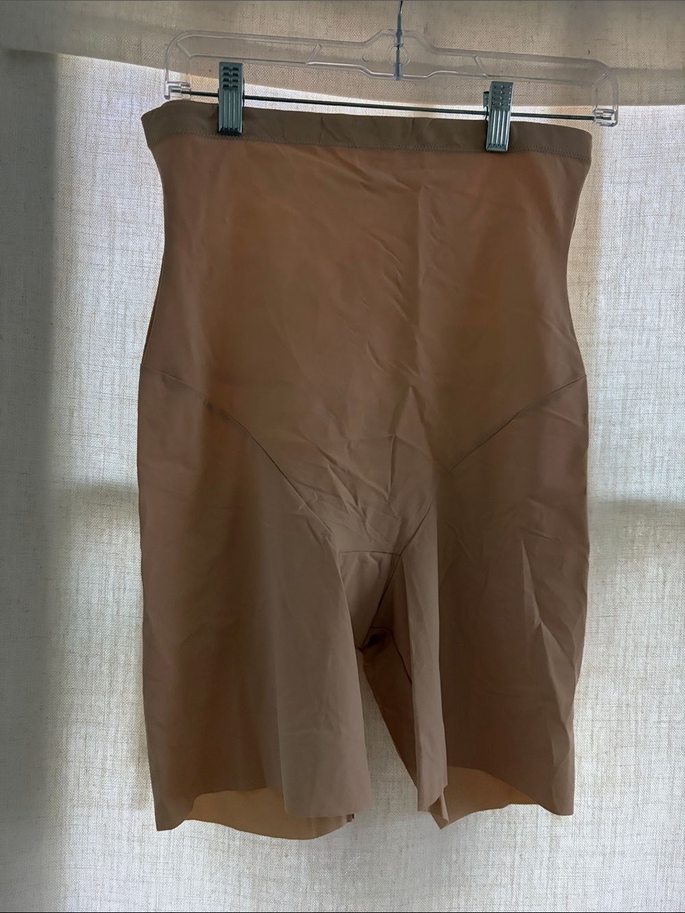 Maidenform High-Waist Shaping Shorts in Nude/Tan